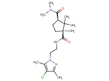 (1S*,3R*)-N~1~-[2-(4-chloro-3,5-dimethyl-1H-pyrazol-1-yl)ethyl]-N~3~,N~3~,1,2,2-pentamethyl-1,3-cyclopentanedicarboxamide