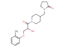1-({1-[2-hydroxy-3-(2-methylphenoxy)propanoyl]-4-piperidinyl}methyl)-2-pyrrolidinone