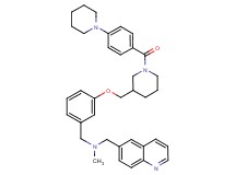 N-methyl-1-[3-({1-[4-(1-piperidinyl)benzoyl]-3-piperidinyl}methoxy)phenyl]-N-(6-quinolinylmethyl)methanamine