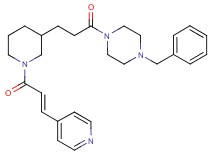 1-benzyl-4-(3-{1-[(2E)-3-(4-pyridinyl)-2-propenoyl]-3-piperidinyl}propanoyl)piperazine