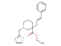 ethyl 3-[(2E)-3-phenyl-2-propen-1-yl]-1-(1,3-thiazol-2-ylmethyl)-3-piperidinecarboxylate