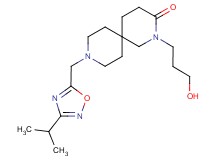 2-(3-hydroxypropyl)-9-[(3-isopropyl-1,2,4-oxadiazol-5-yl)methyl]-2,9-diazaspiro[5.5]undecan-3-one