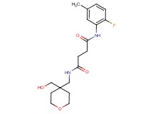 N-(2-fluoro-5-methylphenyl)-N'-{[4-(hydroxymethyl)tetrahydro-2H-pyran-4-yl]methyl}succinamide