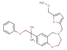 2-(4-{[5-(methoxymethyl)-2-furyl]methyl}-2,3,4,5-tetrahydro-1,4-benzoxazepin-7-yl)-1-phenoxy-2-propanol
