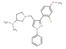 1-{[3-(2-fluoro-4-methoxyphenyl)-1-phenyl-1H-pyrazol-4-yl]methyl}-N,N-dimethyl-3-pyrrolidinamine