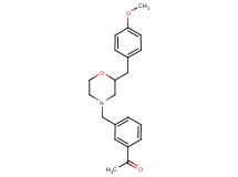 1-(3-{[2-(4-methoxybenzyl)-4-morpholinyl]methyl}phenyl)ethanone