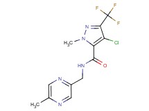 4-chloro-1-methyl-N-[(5-methylpyrazin-2-yl)methyl]-3-(trifluoromethyl)-1H-pyrazole-5-carboxamide