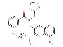 N-{[2-(dimethylamino)-8-methyl-3-quinolinyl]methyl}-3-methoxy-N-(tetrahydro-2-furanylmethyl)benzamide