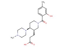 3-[(3R*,4S*)-1-(2-hydroxy-4-methylbenzoyl)-4-(4-methylpiperazin-1-yl)piperidin-3-yl]propanoic acid