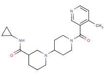 N-cyclopropyl-1'-[(4-methylpyridin-3-yl)carbonyl]-1,4'-bipiperidine-3-carboxamide