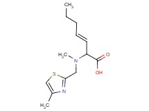 (3E)-2-{methyl[(4-methyl-1,3-thiazol-2-yl)methyl]amino}hept-3-enoic acid