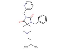 1-benzyl-8-(3-methylbutyl)-3-(2-pyridinylmethyl)-1,3,8-triazaspiro[4.5]decane-2,4-dione