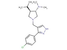 (3S*,4R*)-1-{[3-(4-chlorophenyl)-1H-pyrazol-4-yl]methyl}-4-isopropyl-N,N-dimethyl-3-pyrrolidinamine