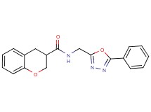 N-[(5-phenyl-1,3,4-oxadiazol-2-yl)methyl]chromane-3-carboxamide
