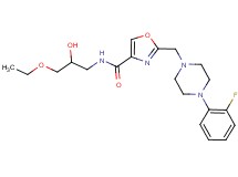N-(3-ethoxy-2-hydroxypropyl)-2-{[4-(2-fluorophenyl)-1-piperazinyl]methyl}-1,3-oxazole-4-carboxamide