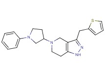 5-(1-phenyl-3-pyrrolidinyl)-3-(2-thienylmethyl)-4,5,6,7-tetrahydro-1H-pyrazolo[4,3-c]pyridine
