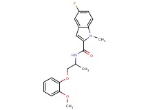 5-fluoro-N-[2-(2-methoxyphenoxy)-1-methylethyl]-1-methyl-1H-indole-2-carboxamide