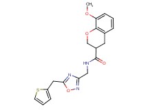 8-methoxy-N-{[5-(2-thienylmethyl)-1,2,4-oxadiazol-3-yl]methyl}-3-chromanecarboxamide