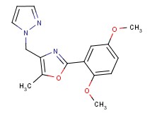 2-(2,5-dimethoxyphenyl)-5-methyl-4-(1H-pyrazol-1-ylmethyl)-1,3-oxazole