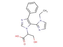 2-(1-ethyl-5'-phenyl-1H,3'H-2,4'-biimidazol-3'-yl)-3-hydroxypropanoic acid