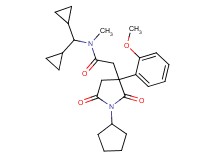 2-[1-cyclopentyl-3-(2-methoxyphenyl)-2,5-dioxo-3-pyrrolidinyl]-N-(dicyclopropylmethyl)-N-methylacetamide