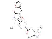 5-{1-[(3,5-dimethyl-4-isoxazolyl)acetyl]-4-piperidinyl}-3-(2-furylmethyl)-5-propyl-2,4-imidazolidinedione