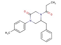 5-benzyl-1-(4-methylphenyl)-4-propionyl-2-piperazinone