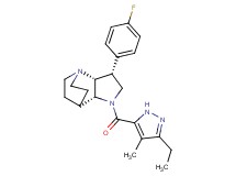 (3R*,3aR*,7aR*)-1-[(3-ethyl-4-methyl-1H-pyrazol-5-yl)carbonyl]-3-(4-fluorophenyl)octahydro-4,7-ethanopyrrolo[3,2-b]pyridine