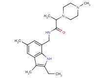 N-[(2-ethyl-3,5-dimethyl-1H-indol-7-yl)methyl]-2-(4-methylpiperazin-1-yl)propanamide