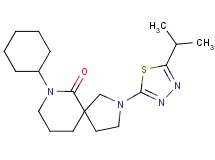7-cyclohexyl-2-(5-isopropyl-1,3,4-thiadiazol-2-yl)-2,7-diazaspiro[4.5]decan-6-one