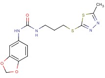 N-1,3-benzodioxol-5-yl-N'-{3-[(5-methyl-1,3,4-thiadiazol-2-yl)thio]propyl}urea