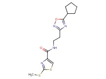 N-[2-(5-cyclopentyl-1,2,4-oxadiazol-3-yl)ethyl]-2-(methylthio)-1,3-thiazole-4-carboxamide