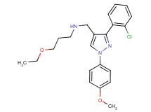 N-{[3-(2-chlorophenyl)-1-(4-methoxyphenyl)-1H-pyrazol-4-yl]methyl}-3-ethoxy-1-propanamine