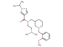 N-[2-(dimethylamino)ethyl]-1-isopropyl-N-{[1-(2-methoxybenzyl)-3-piperidinyl]methyl}-1H-pyrazole-4-carboxamide