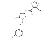 N-{1-[2-(3-chlorophenyl)ethyl]-5-oxo-3-pyrrolidinyl}-4-methyl-1,3-thiazole-5-carboxamide