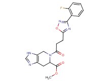 methyl 5-{3-[3-(2-fluorophenyl)-1,2,4-oxadiazol-5-yl]propanoyl}-4,5,6,7-tetrahydro-3H-imidazo[4,5-c]pyridine-6-carboxylate