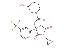 1-cyclopropyl-3-[2-(3-hydroxy-1-piperidinyl)-2-oxoethyl]-3-[3-(trifluoromethyl)phenyl]-2,5-pyrrolidinedione