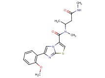 6-(2-methoxyphenyl)-N-methyl-N-[1-methyl-3-(methylamino)-3-oxopropyl]imidazo[2,1-b][1,3]thiazole-3-carboxamide