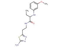 N-[2-(5-amino-1,3,4-thiadiazol-2-yl)ethyl]-2-[(3-methoxyphenyl)amino]butanamide