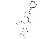 N-(1,1-dioxidotetrahydro-3-thienyl)-N-ethyl-5-phenyl-1H-pyrazole-3-carboxamide