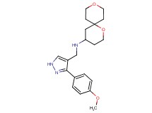1,9-dioxaspiro[5.5]undec-4-yl{[3-(4-methoxyphenyl)-1H-pyrazol-4-yl]methyl}amine