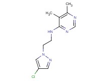N-[2-(4-chloro-1H-pyrazol-1-yl)ethyl]-5,6-dimethylpyrimidin-4-amine