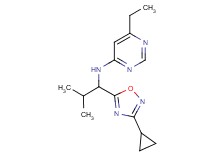 N-[1-(3-cyclopropyl-1,2,4-oxadiazol-5-yl)-2-methylpropyl]-6-ethylpyrimidin-4-amine