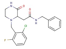 N-benzyl-2-[1-(2-chloro-6-fluorobenzyl)-3-oxo-2-piperazinyl]acetamide