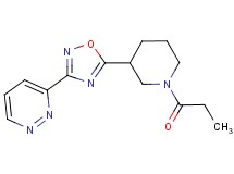 3-[5-(1-propionyl-3-piperidinyl)-1,2,4-oxadiazol-3-yl]pyridazine