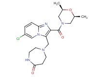 1-[(6-chloro-2-{[(2R*,6S*)-2,6-dimethyl-4-morpholinyl]carbonyl}imidazo[1,2-a]pyridin-3-yl)methyl]-1,4-diazepan-5-one