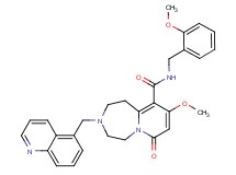 9-methoxy-N-(2-methoxybenzyl)-7-oxo-3-(5-quinolinylmethyl)-1,2,3,4,5,7-hexahydropyrido[1,2-d][1,4]diazepine-10-carboxamide