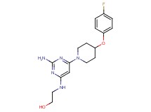 2-({2-amino-6-[4-(4-fluorophenoxy)-1-piperidinyl]-4-pyrimidinyl}amino)ethanol