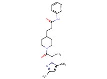 3-{1-[2-(3,5-dimethyl-1H-pyrazol-1-yl)propanoyl]-4-piperidinyl}-N-phenylpropanamide