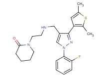 1-[2-({[3-(2,5-dimethyl-3-thienyl)-1-(2-fluorophenyl)-1H-pyrazol-4-yl]methyl}amino)ethyl]-2-piperidinone